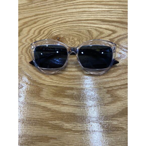 Christian Dior DiorMania 2 Womens Havana Clear Plastic Blue Lense Sunglasses A35 main image 4